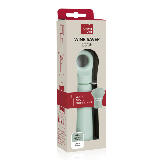 Vacu Vin Wine Saver Loop - Jade packaging