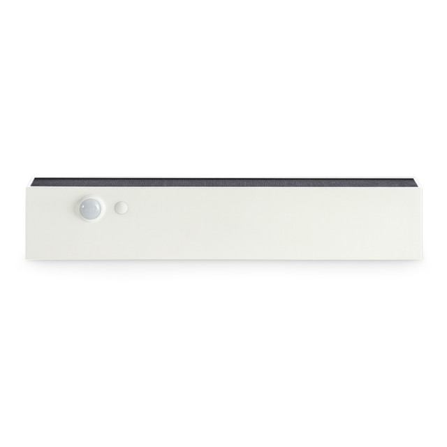 Litehouse Solar Outdoor Wall Light with Motion Sensor - White