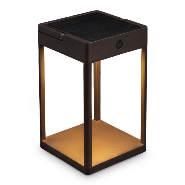 Litehouse Solar Outdoor Lantern with Touch Control - Espresso