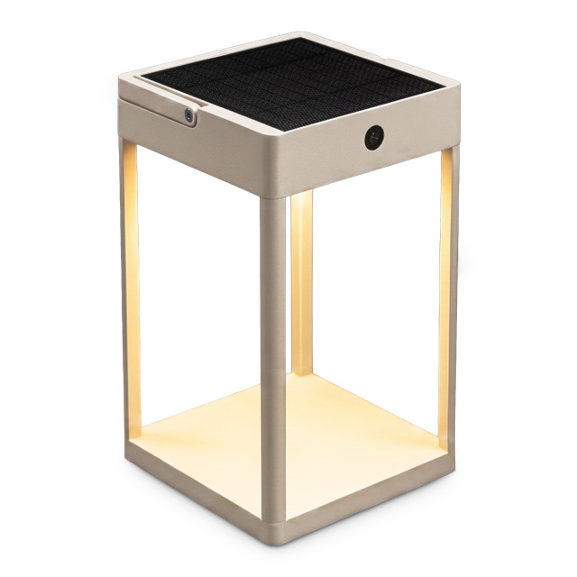 Litehouse Solar Outdoor Lantern with Touch Control - Ivory Sand
