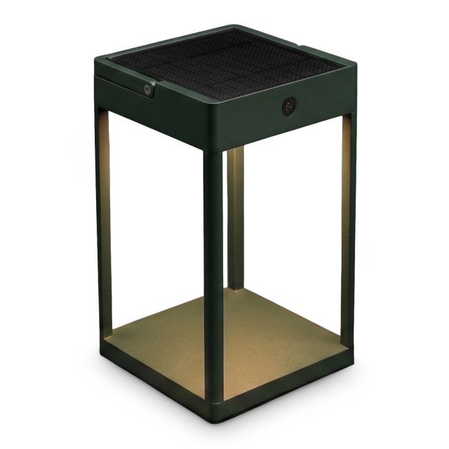 Litehouse Solar Outdoor Lantern with Touch Control - Olive Green