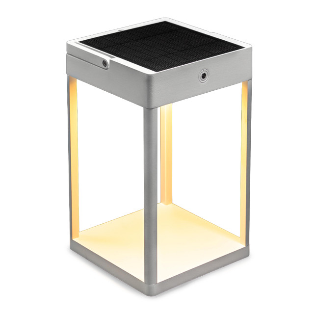 Litehouse Solar Outdoor Lantern with Touch Control-wht