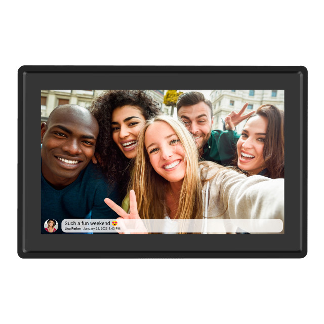 Snug Frameo Black Wi-Fi Digital Photo Frame, 25cm