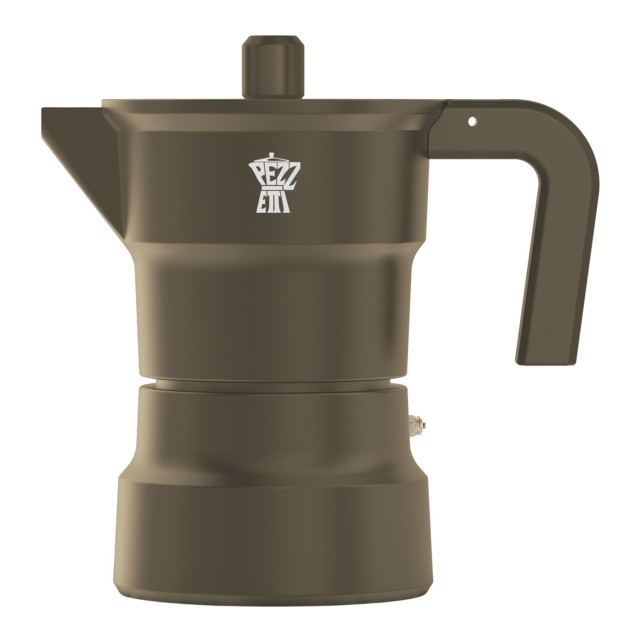 Pezzetti Solid Express Moka Pot, 3 Cup - Brown
