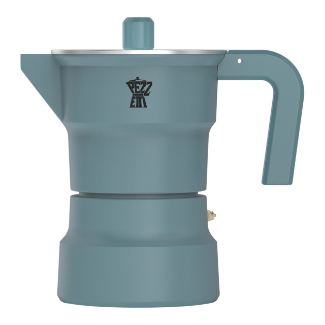 Pezzetti Solid Express Moka Pot, 6 Cups - Blue