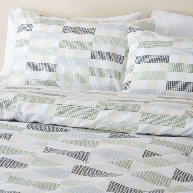 Linen House Silvester Duvet Cover Set - Double detail on the bed