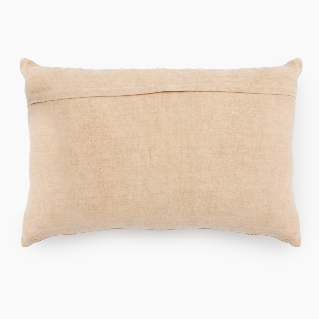 Thread Office Oatmeal Floral Cotton Chenille Jacquard Scatter Cushion with Feather Blend Inner, 40cm x 60cm