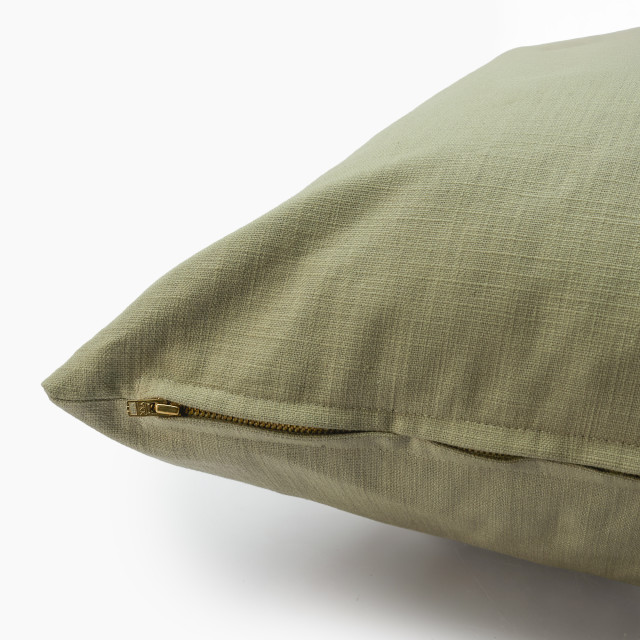 Thread Office Sage Lilium Linen Blend Scatter Cushion with Feather Blend Inner, 60cm x 60cm