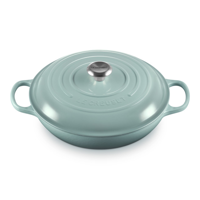 Le Creuset Sea Salt Signature 3.5 Litre Shallow Casserole, 30cm