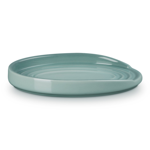Le Creuset Sea Salt Oval Spoon Rest, 16cm angle