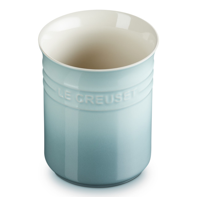Le Creuset Sea Salt Stoneware Utensil Holder, 1.1L angle