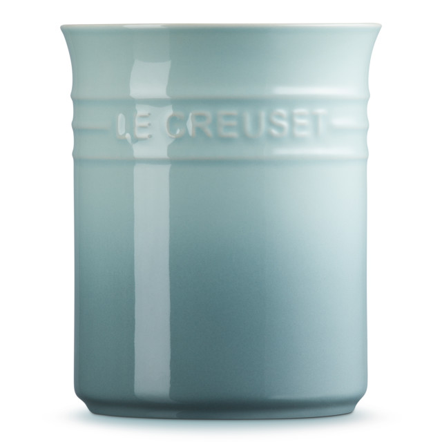 Le Creuset Sea Salt Stoneware Utensil Holder, 1.1L angle