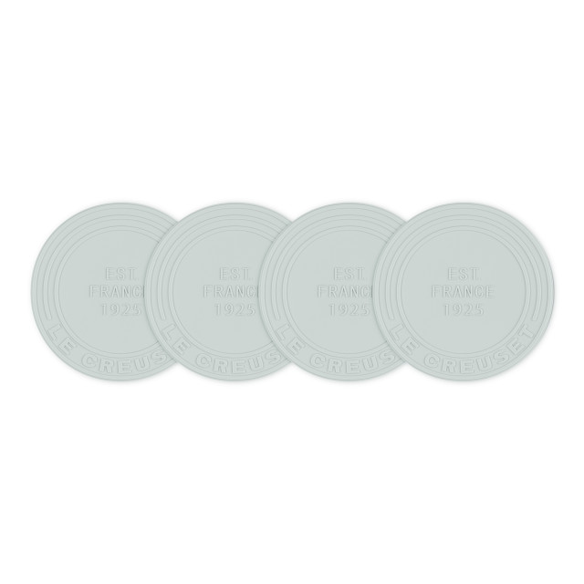 Le Creuset Sea Salt 1925 Silicone Coasters, Set of 4