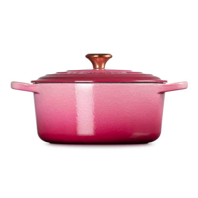 Le Creuset Berry Signature 3.3 Litre Round Cast Iron Casserole, 22cm angle