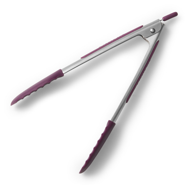 Kitchen Pro Silicone Tongs, 18cm - Berry