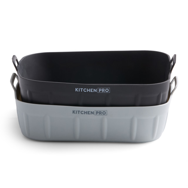 Kitchen Pro Swift Square Silicone Airfryer Inserts, Set of 2 angle