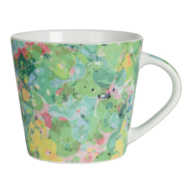 Designers Guild Marbled Emerald Porcelain Mug, 420ml