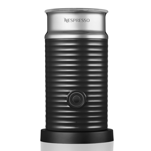 Nespresso Aeroccino 3 Black Milk Frother angle