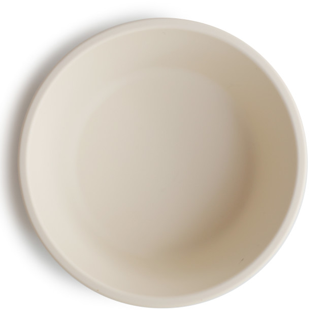 Mushie Silicone Suction Bowl, 280ml - Ivory angle