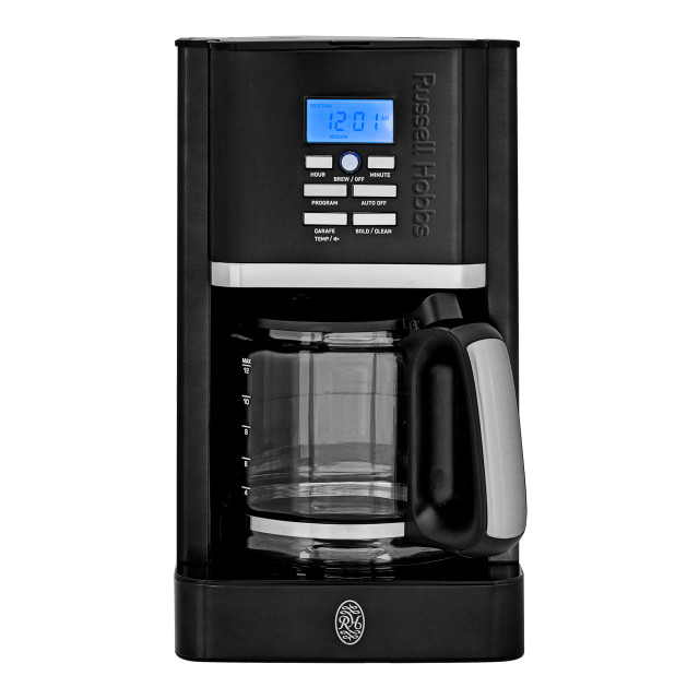 Russell Hobbs Nexus Stainless Steel Digital Coffee Maker, 1.8L - Black angle