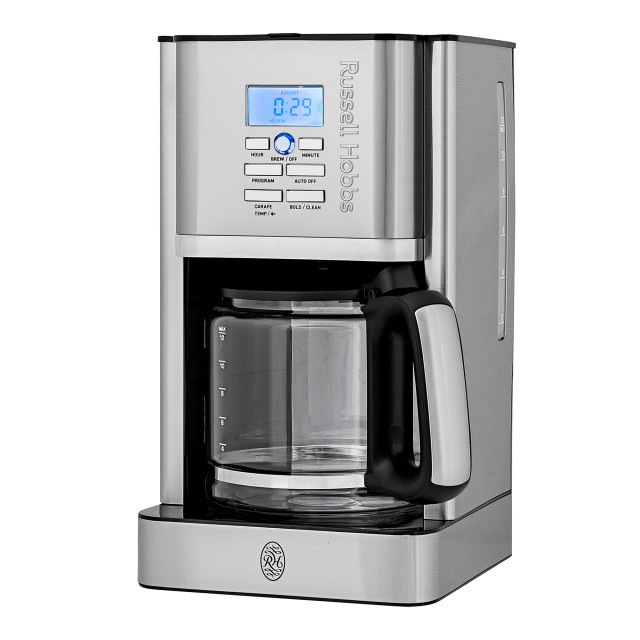 Russell Hobbs Nexus Stainless Steel Digital Coffee Maker, 1.8L - Silver