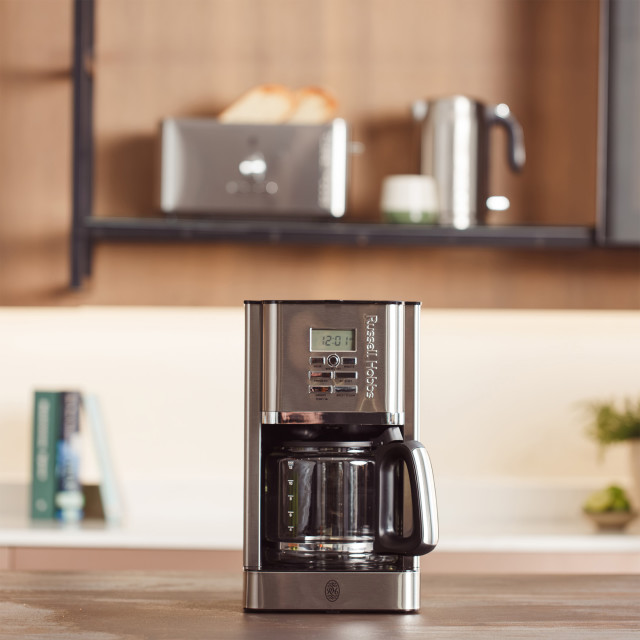 Russell Hobbs Nexus Stainless Steel Digital Coffee Maker, 1.8L - Silver