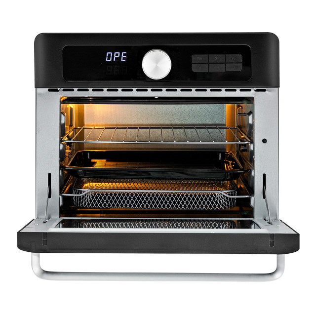 Russell Hobbs Nexus Stainless Steel Digital Airfryer Oven, 30L - Black angle