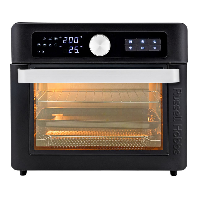 Russell Hobbs Nexus Stainless Steel Digital Airfryer Oven, 30L - Black angle
