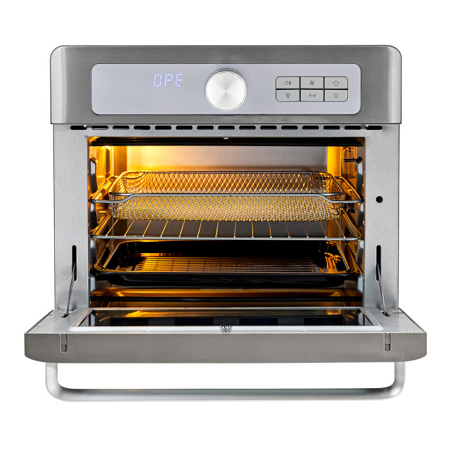 Russell Hobbs Nexus Stainless Steel Digital Airfryer Oven, 30L - Silver angle