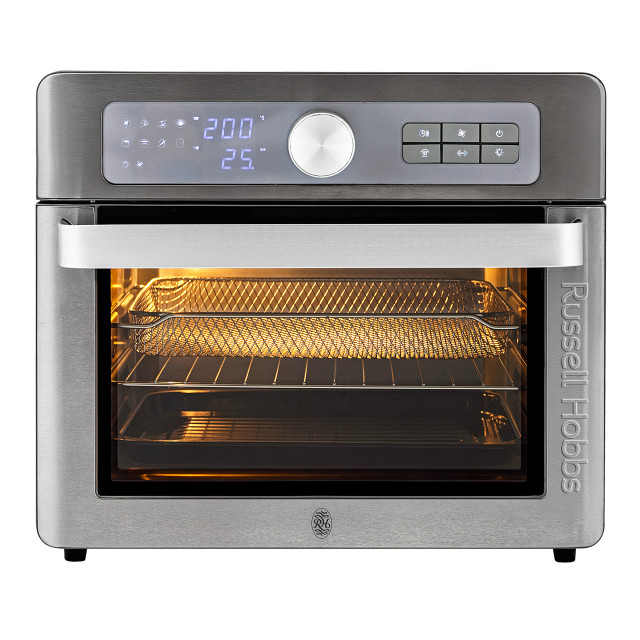 Russell Hobbs Nexus Stainless Steel Digital Airfryer Oven, 30L - Silver angle
