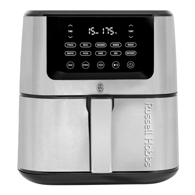 Russell Hobbs Nexus Stainless Steel Digital Airfryer, 7.5L - Silver angle