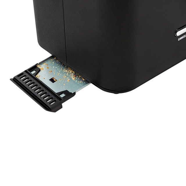 Russell Hobbs Nexus Stainless Steel 2-Slice Toaster - Black detail