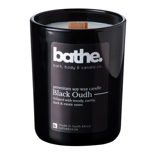 Bathe Black Oudh Soy Wax Candle, 250g