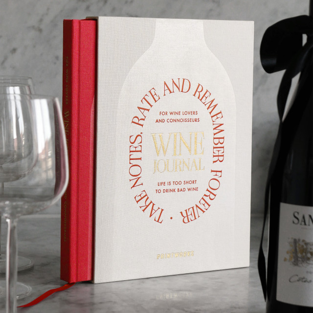 Printworks Wine Journal on the table