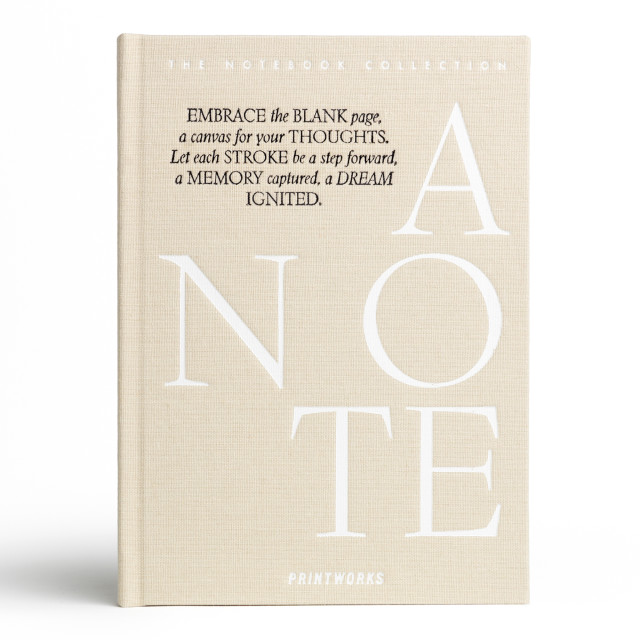 Printworks Just A Note Notebook - Beige angle