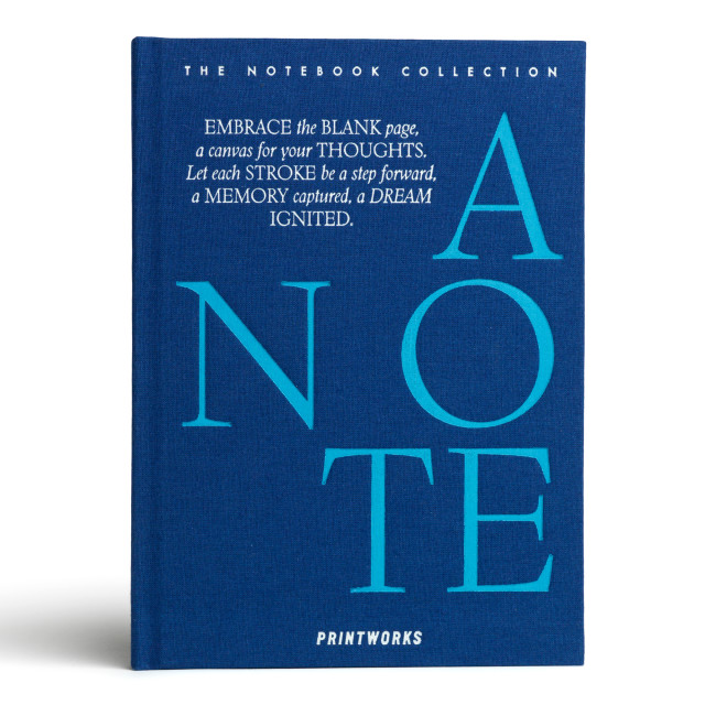 Printworks Just A Note Notebook - Blue angle