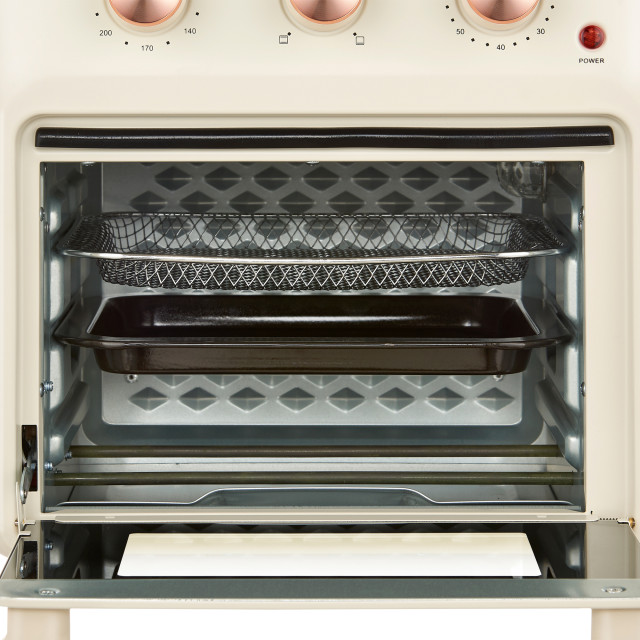 Mellerware AeroChef Pro 16 Steel Rose Gold Manual Airfryer Oven, 16L detail