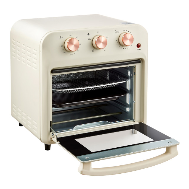 Mellerware AeroChef Pro 16 Steel Rose Gold Manual Airfryer Oven, 16L