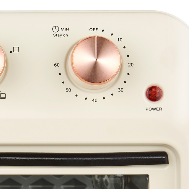 Mellerware AeroChef Pro 16 Steel Rose Gold Manual Airfryer Oven, 16L detail