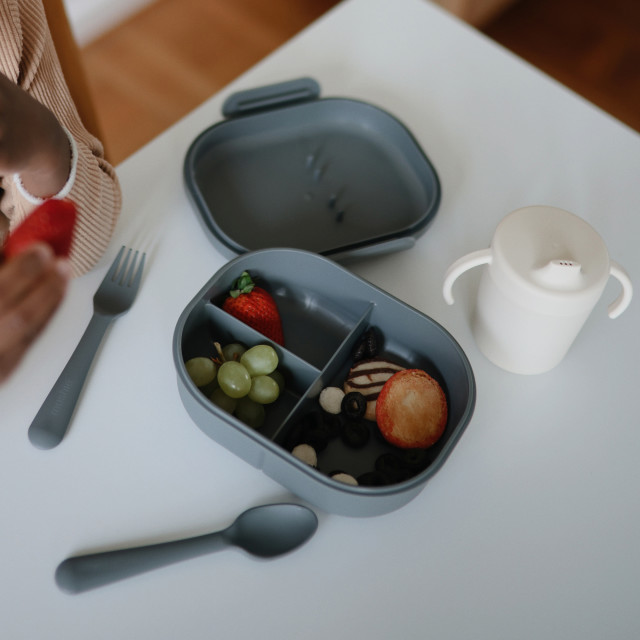 Mushie Lunchbox, 500ml - Smoke on the table