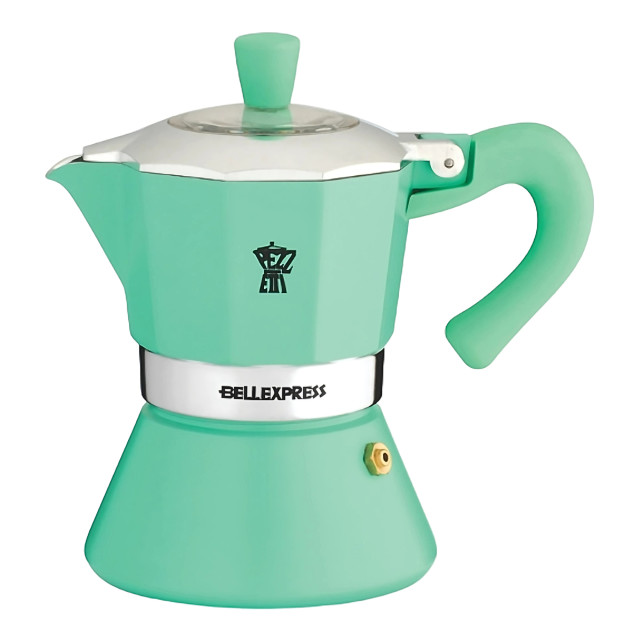 Pezzetti Belle Express Moka Pot, 3 Cups - Green