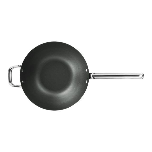 Scanpan Black Iron Wok, 30cm angle