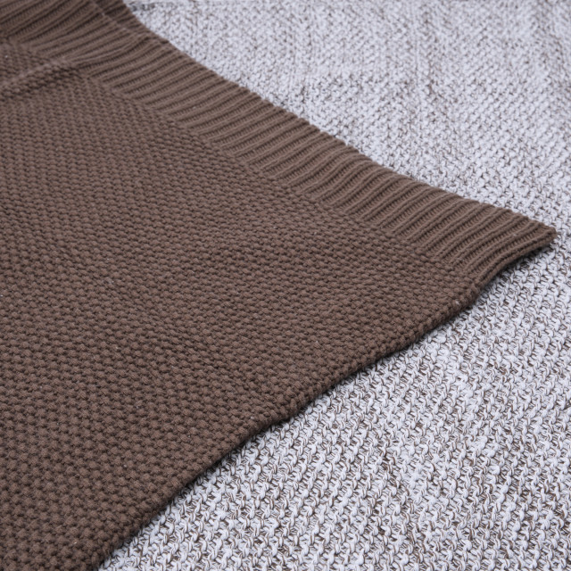 Thread Office Grey Mingle Knitted Cotton Throw 180cm x 200cm