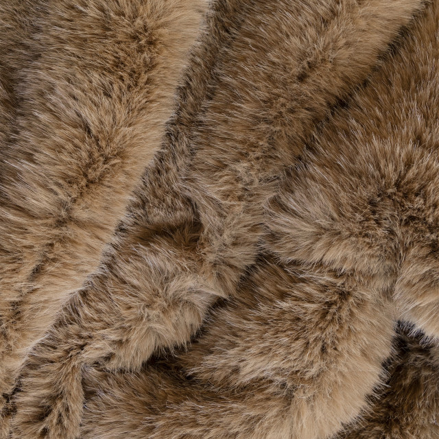 Hertex HAUS Caramel Blizzard Fur Throw, 160cm x 260cm detail