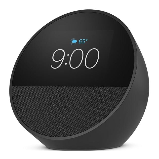 Amazon Echo Spot Smart Alarm Clock With Alexa - Black