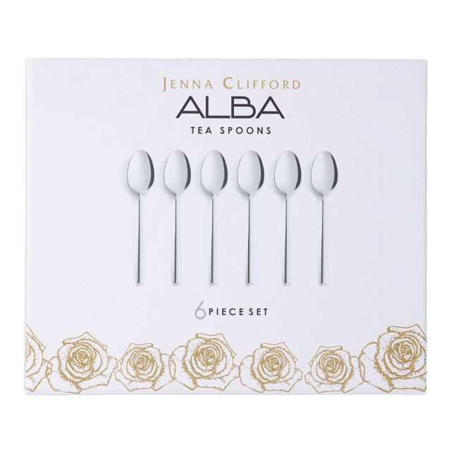 Jenna Clifford Alba Teaspoons, Set of 6 packaging