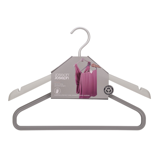Joseph Joseph Orderly Long Garment Hangers, 2-Pack packaging