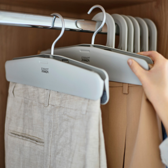 Joseph Joseph Orderly Trouser & Skirt Hangers, 2-Pack with trousers