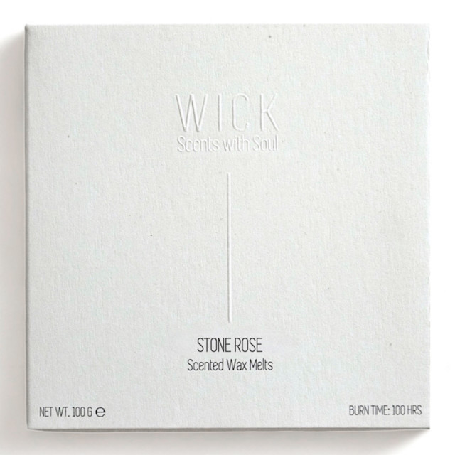 WICK Stone Rose Scented Wax Melts, 110g packaging