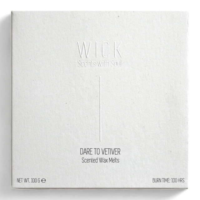 WICK Dare To Vetiver Scented Wax Melts, 110g packaging